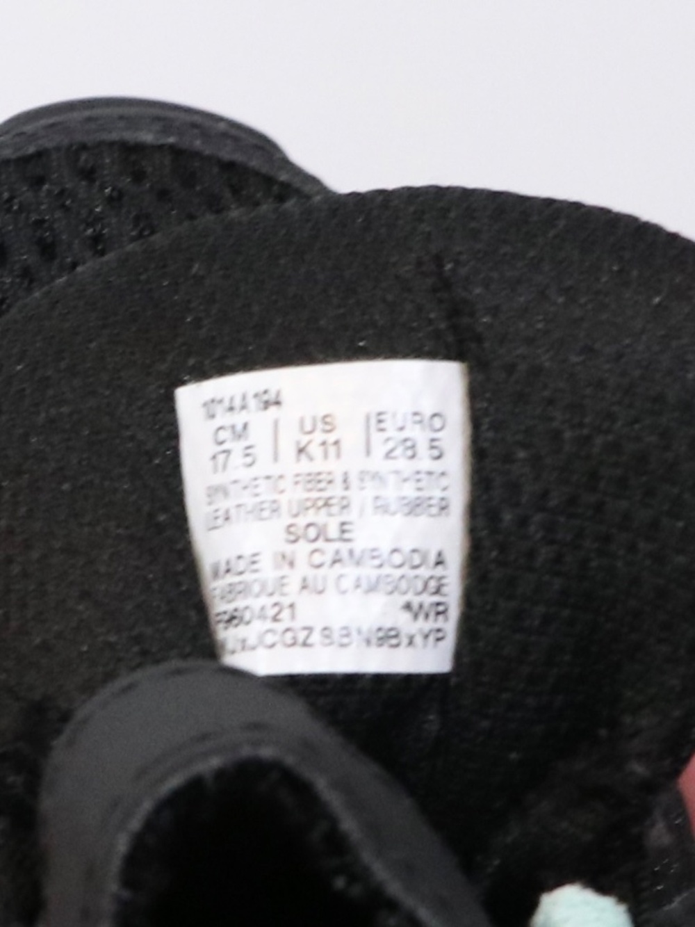Asics Kids - Contend PS (Pre School) Size K 11 in Black/Fresh Ice New in box - Picture 9 of 10